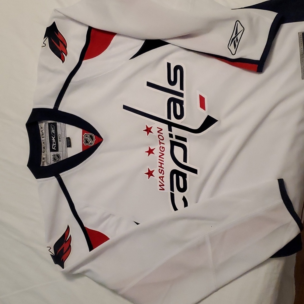 Washington Capitals Reebok Replica White Jersey Large